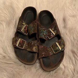 *RARE* Birkenstock Arizona Flower Crush Suede
